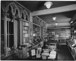 The fine bindings area of the main book room