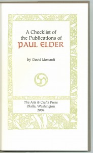Title page, 2nd edition checklist