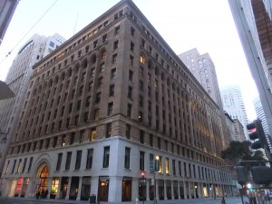 The Mills Building today, at the corner of Montgomery and Bush. The facade and 