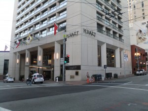 Sutter & Stockton today: the Hyatt Union Square tower.