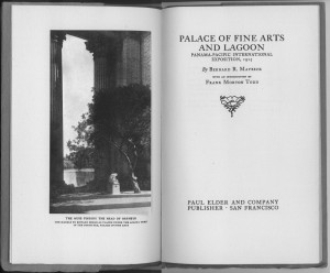 Frontispiece, "Palace of Fine Arts and Lagoon"