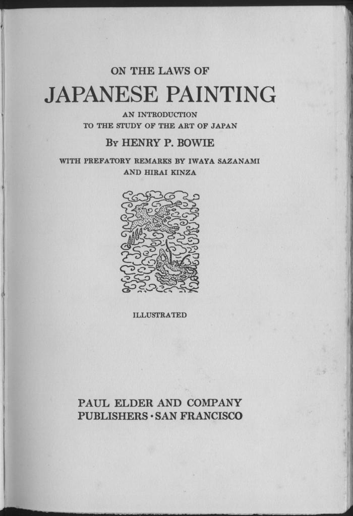 On the Laws of Japanese Painting Paul Elder & Company