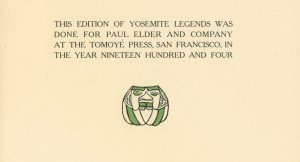 Yosemite Legends colophon