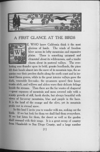 Page 1 of the 1907 2nd edition of "Bird Notes Afield"