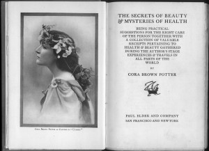 Frontispiece and title page of "Secrets of Beauty"