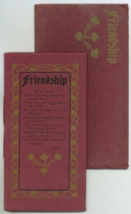 "Friendship," issued in paper wraps with matching envelope.