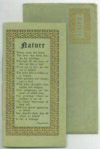 Edition C of "Nature," with matching envelope