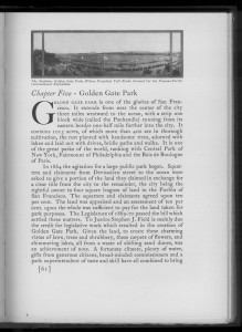 Page 61 of "San Francisco". The history of Golden Gate Park.