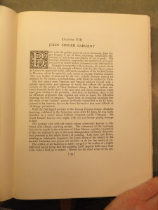 Page 39 of volume one (essay on John Singer Sargent)