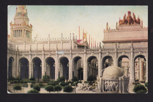 Postcard of Mullgardt's Court of Abundance at the PPIE