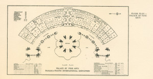 Plan of the Palace of Fine Arts galleries