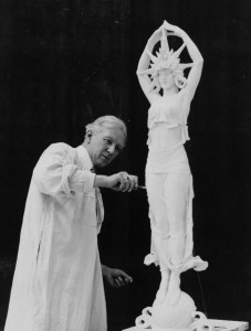 A. Stirling Calder working on his "Star Maiden" scupture