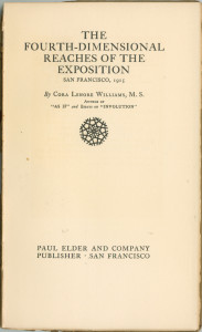 Title page of "The Fourth Dimensional Reaches"