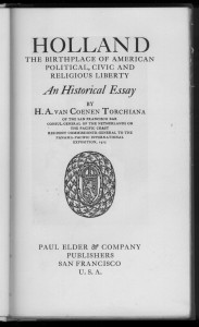 Title page of "Holland"