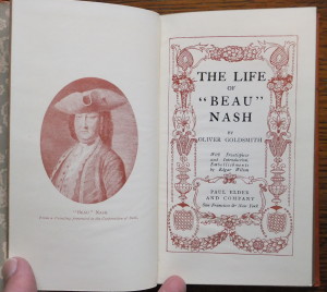 Title page and frontispiece of "The Life of 'Beau' Nash"