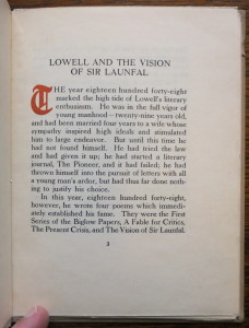 Page 1 of "The Vision of Sir Launfal"